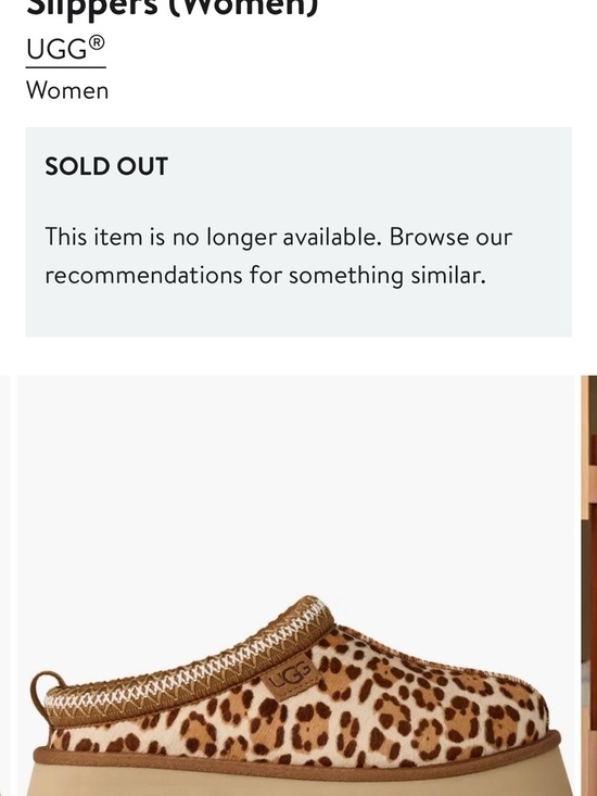 UGG Shoes - UGG Leopard-Pattern Shearling Slide in Tan and Brown